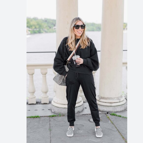 Zella Live In Black Drawstring Athletic Jogger Pants Size Large - Picture 2 of 9